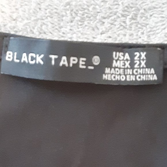 BLACK TAPE Women's Black Stretch Faux Wrap Style Long Sleeve Bodysuit - Picture 10 of 11